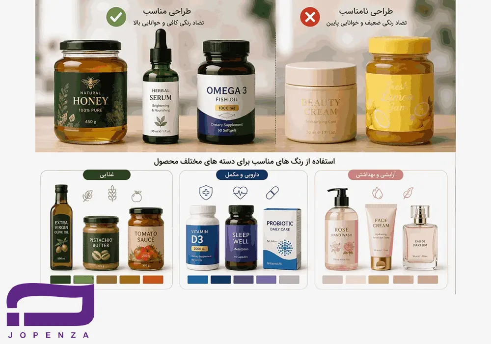 انتخاب رنگ در طراحی لیبل